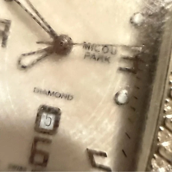 Michele Deco Diamond Bezel Watch 74 Diamonds Swiss Quartz Needs Battery - Picture 12 of 13